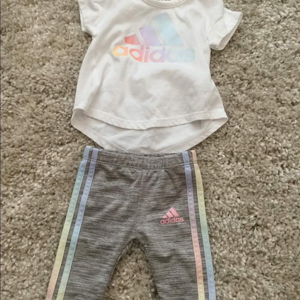 Adidas Tee And Capri Tight Set